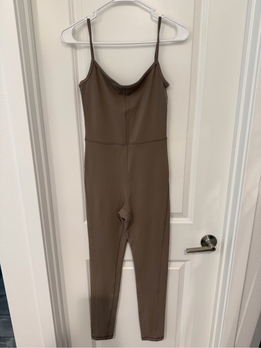 Wilfred Taupe Slim Spaghetti-Strap Jumpsuit